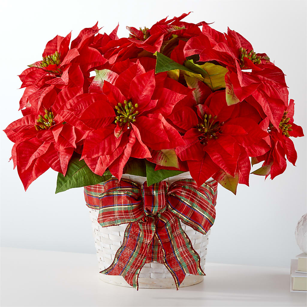 Happiest Holidays Poinsettia – PETALS & HEARTS FLOWER SHOP, Monterey Park CA