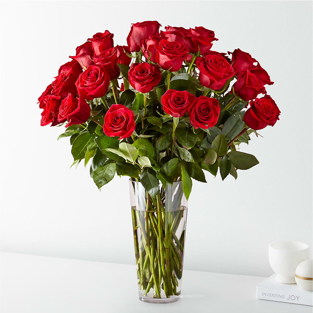 Long Stem Red Rose Bouquet – PETALS & HEARTS FLOWER SHOP, Monterey Park CA