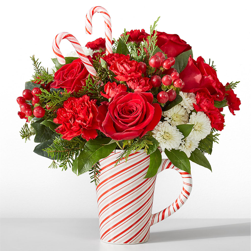 Peppermint Swirl Mug – PETALS & HEARTS FLOWER SHOP, Monterey Park CA