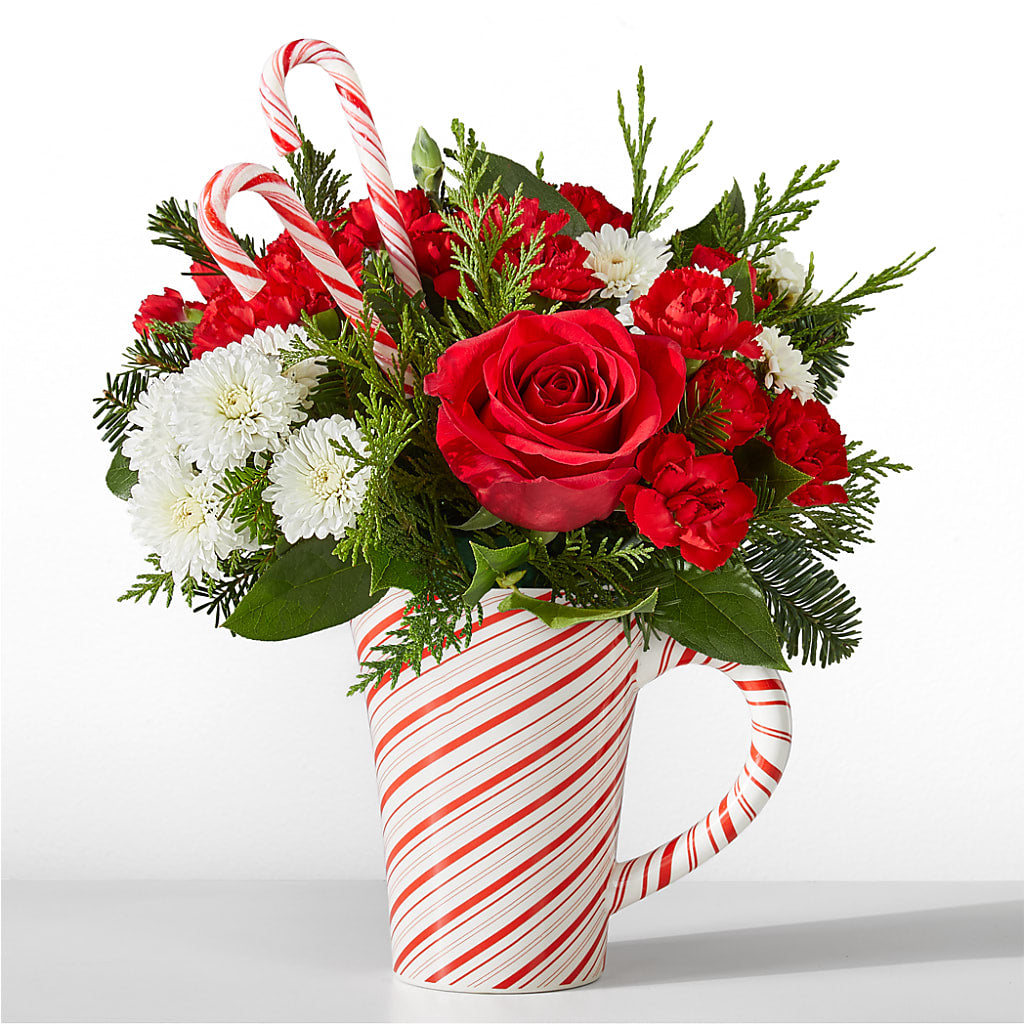 Peppermint Swirl Mug – PETALS & HEARTS FLOWER SHOP, Monterey Park CA