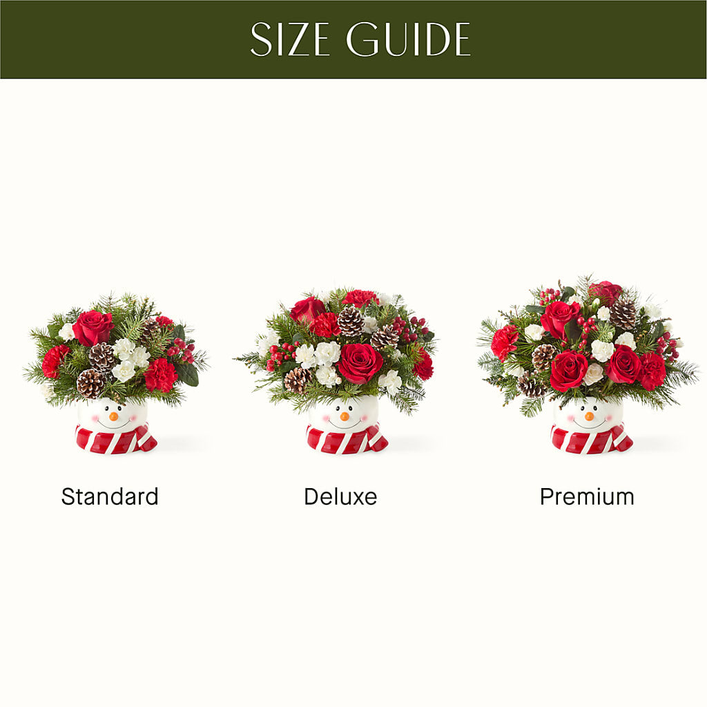 Jolly Snowman Bouquet – PETALS & HEARTS FLOWER SHOP, Monterey Park CA
