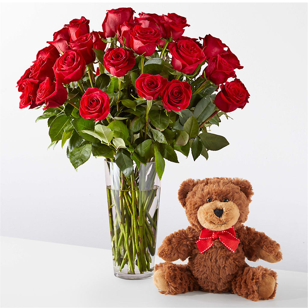 Romantic Long Stem Red Rose Bouquet Bundles – PETALS & HEARTS FLOWER SHOP, Monterey Park CA