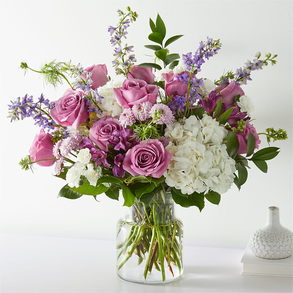Violet Caress Bouquet – PETALS & HEARTS FLOWER SHOP, Monterey Park CA