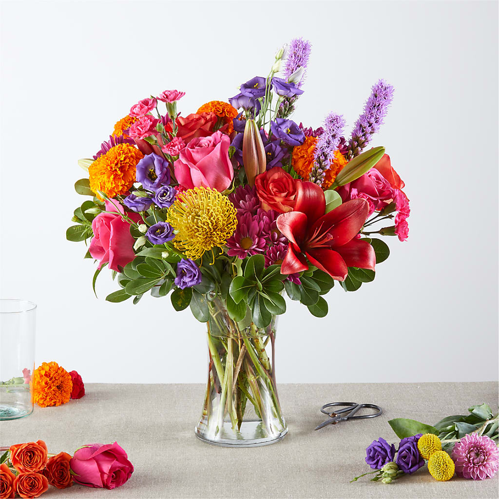 Feast of Color – A Florist Original – PETALS & HEARTS FLOWER SHOP, Monterey Park CA