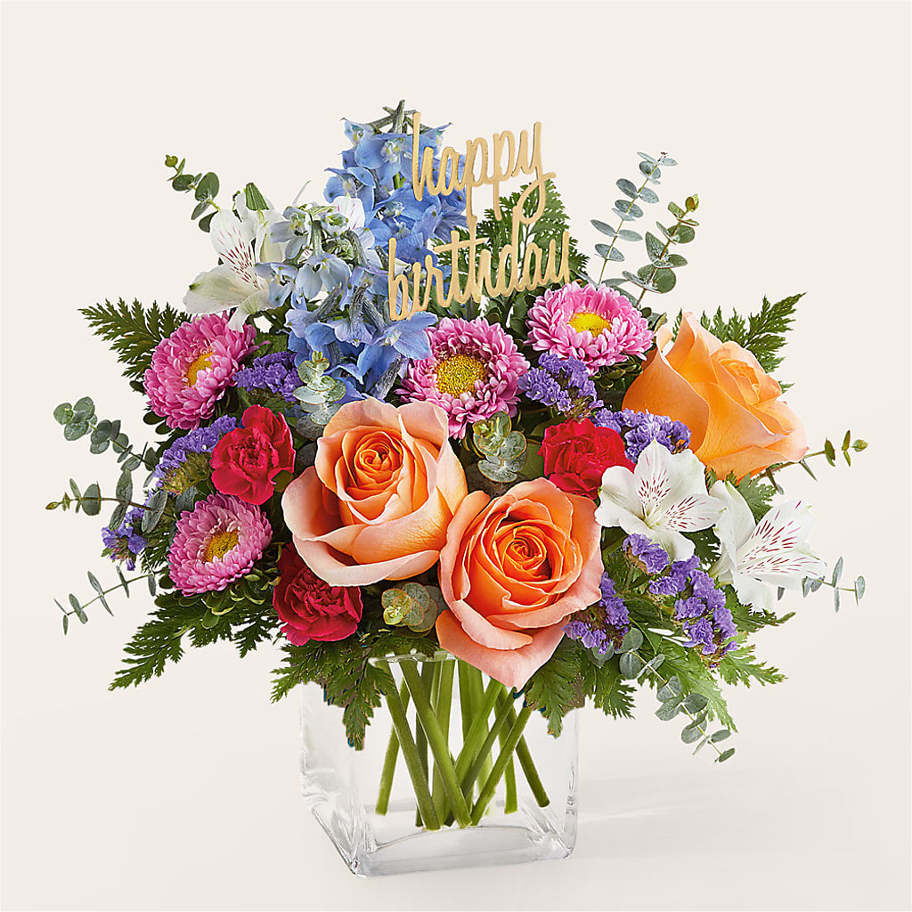 Birthday Bash Bouquet – PETALS & HEARTS FLOWER SHOP, Monterey Park CA