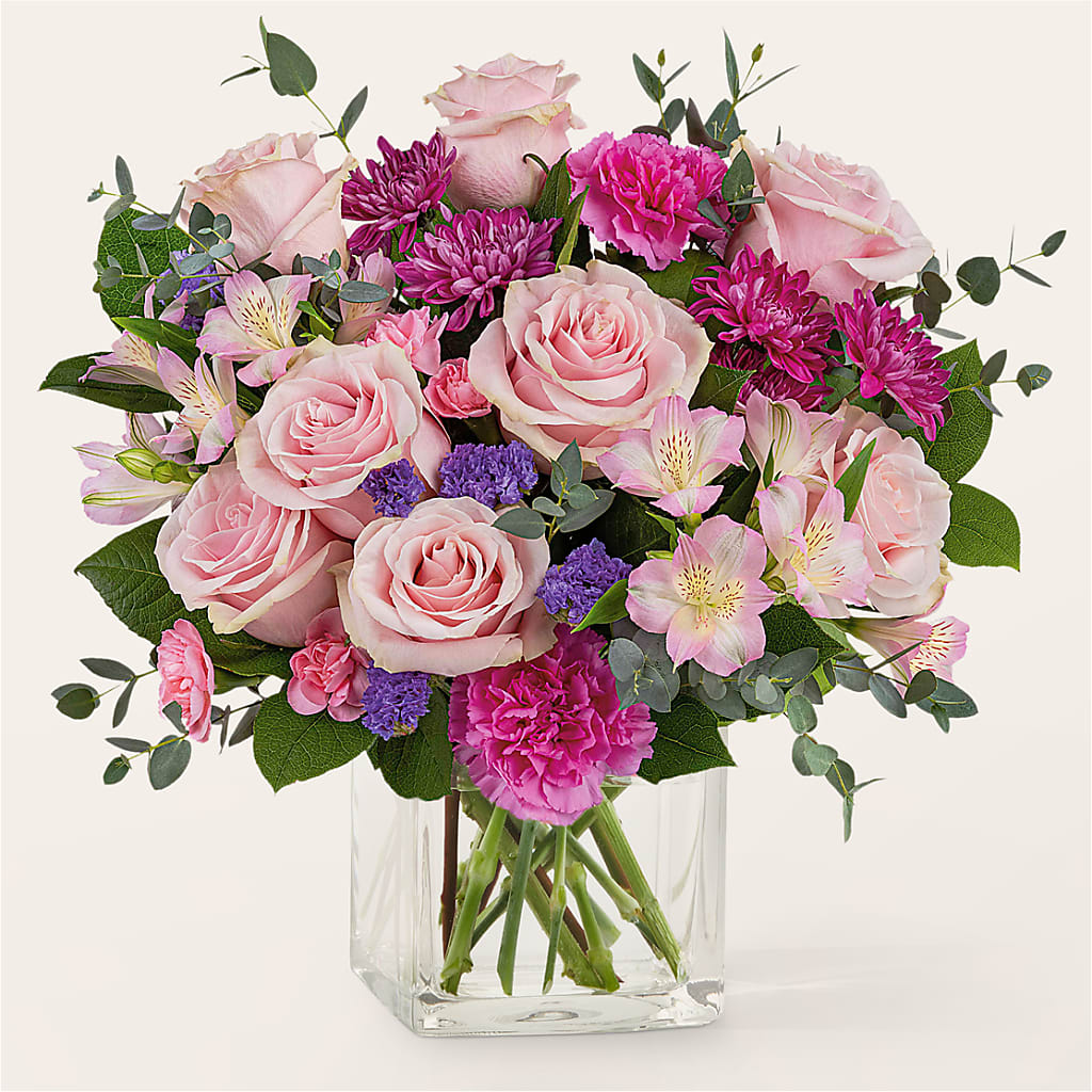 Rosy Radiance Bouquet – PETALS & HEARTS FLOWER SHOP, Monterey Park CA
