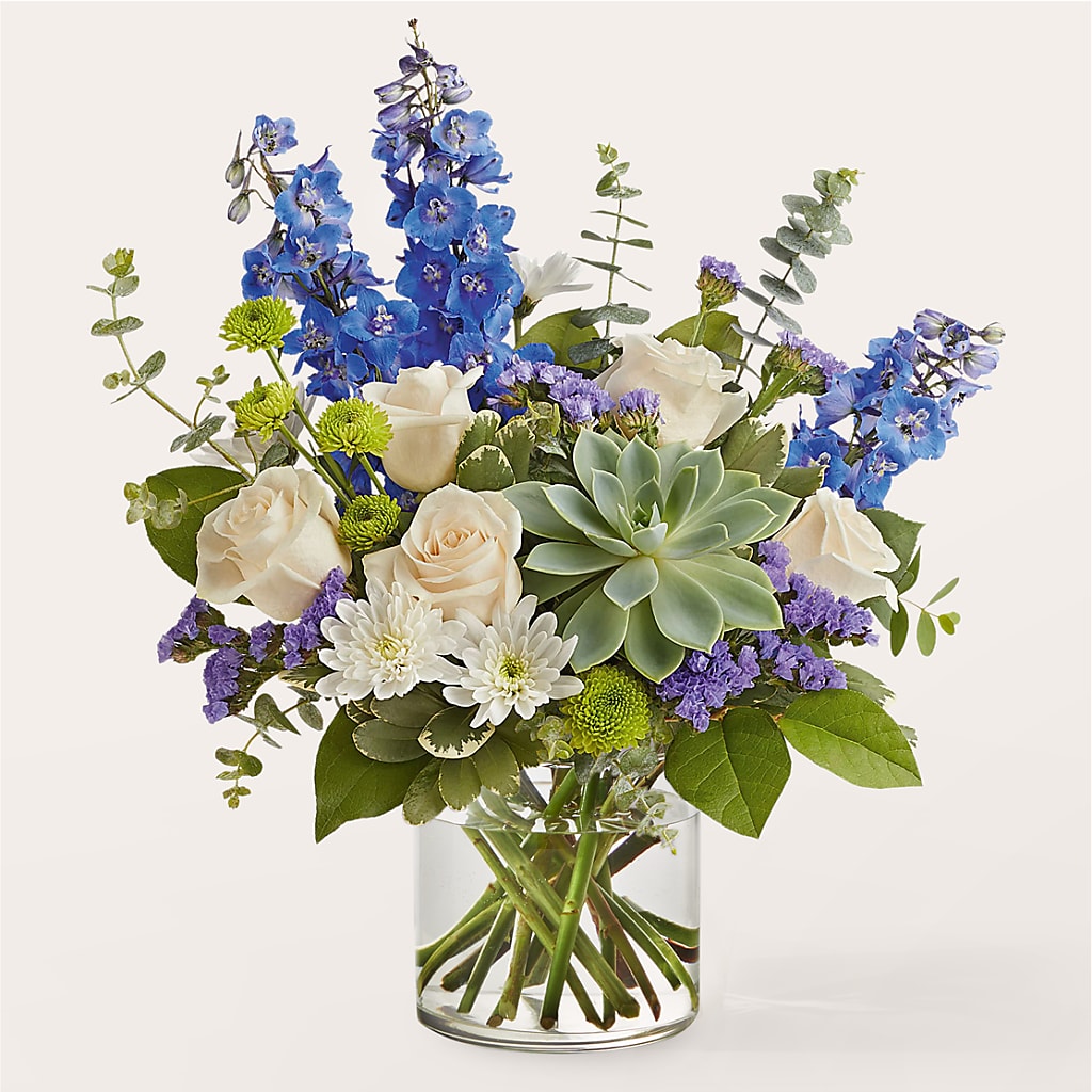 Cerulean Waves Bouquet – PETALS & HEARTS FLOWER SHOP, Monterey Park CA