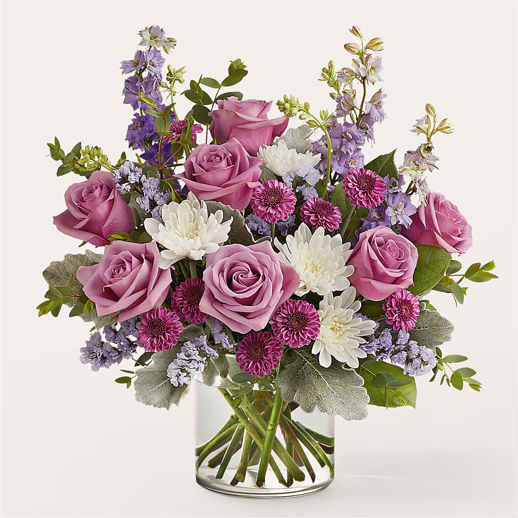 Violet Frost Bouquet – PETALS & HEARTS FLOWER SHOP, Monterey Park CA