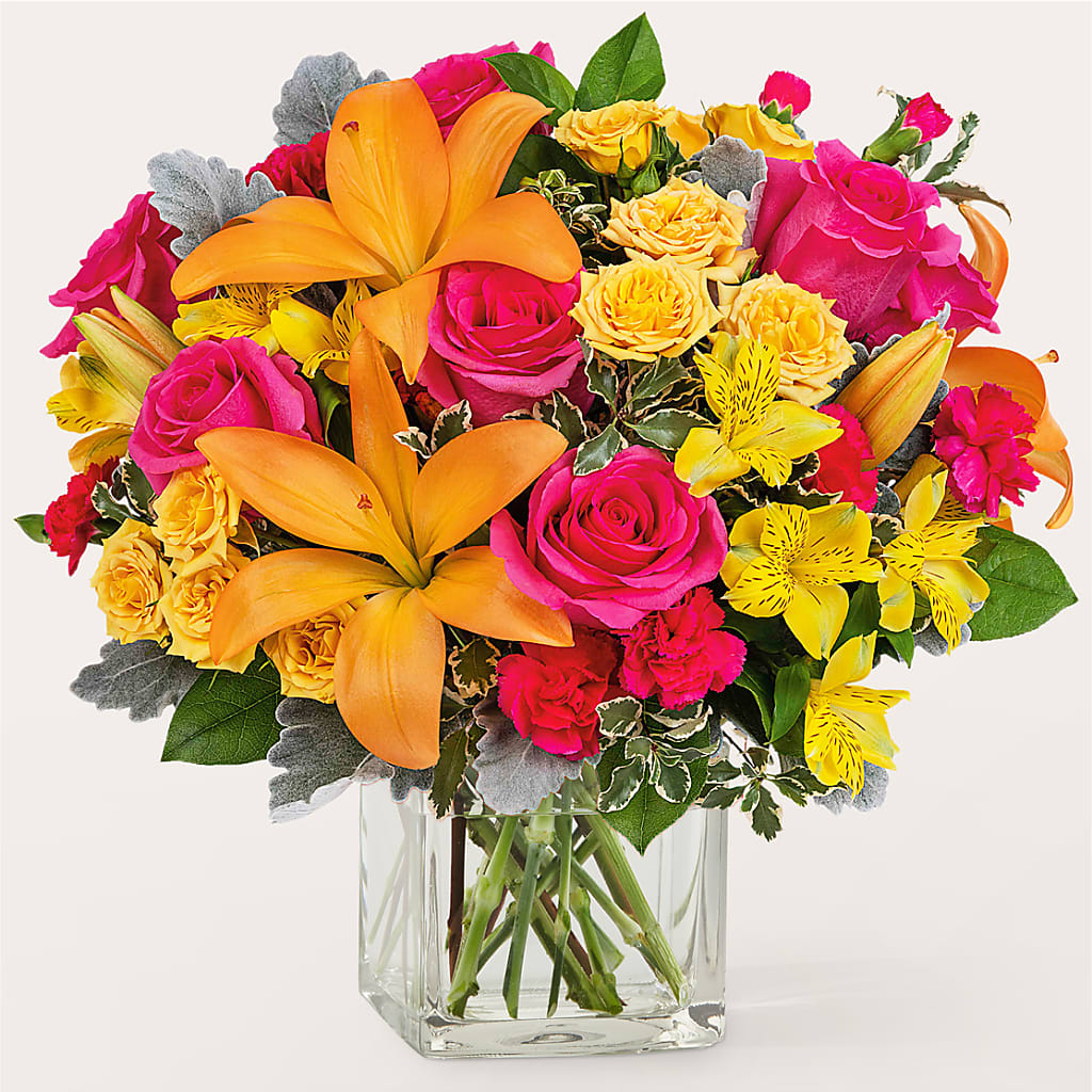 To the Tropics Bouquet – PETALS & HEARTS FLOWER SHOP, Monterey Park CA