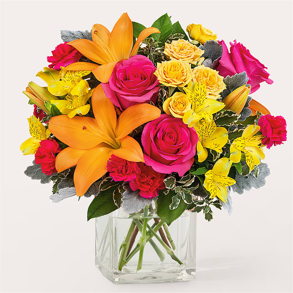 To the Tropics Bouquet – PETALS & HEARTS FLOWER SHOP, Monterey Park CA