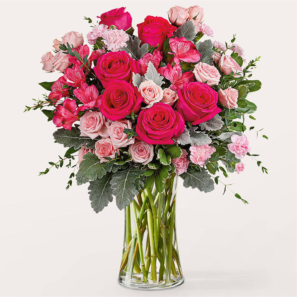 Tickled Pink Bouquet – PETALS & HEARTS FLOWER SHOP, Monterey Park CA