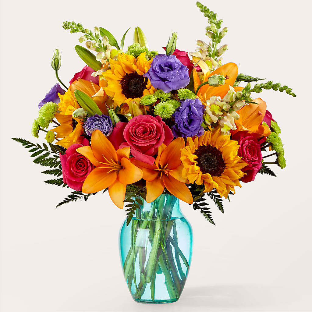 Double Rainbow Bouquet – PETALS & HEARTS FLOWER SHOP, Monterey Park CA