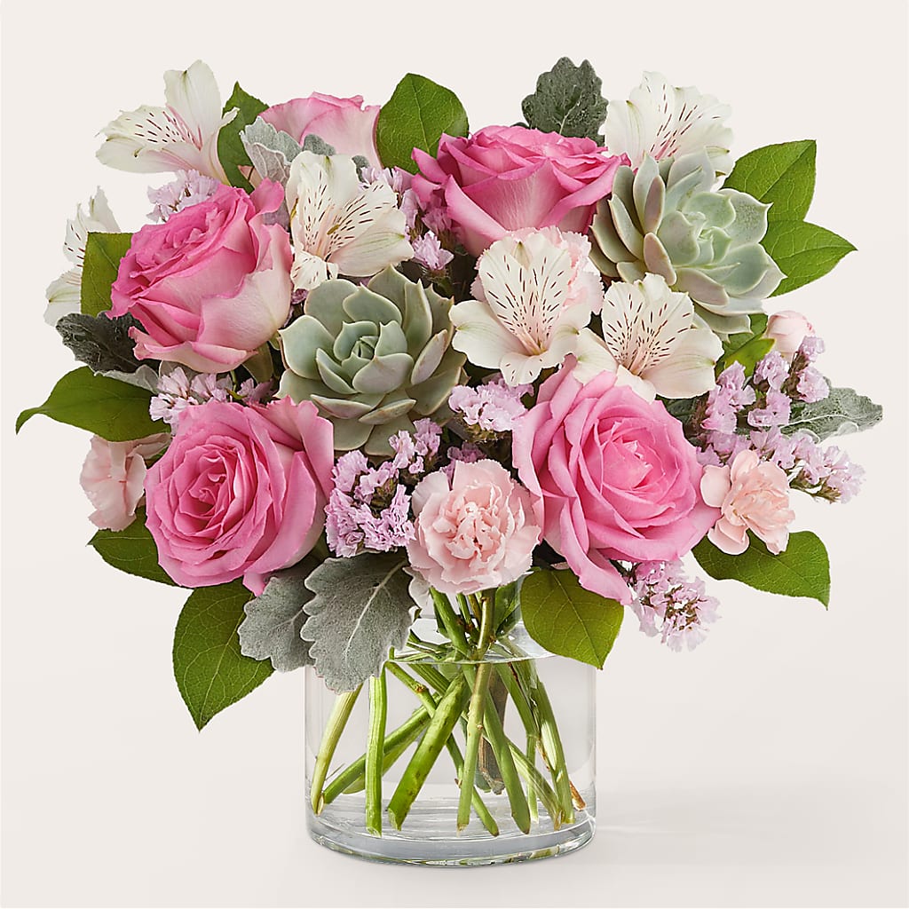 Dusty Rose Bouquet – PETALS & HEARTS FLOWER SHOP, Monterey Park CA