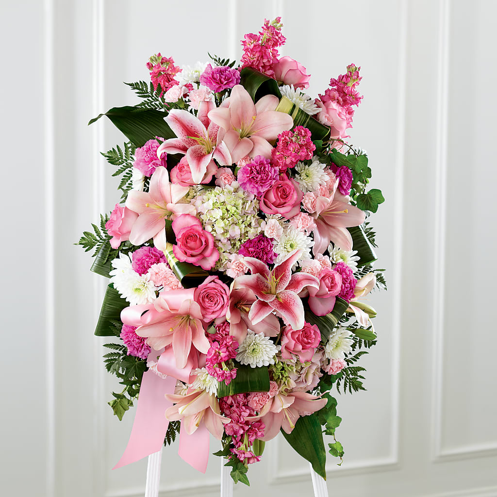 Comforting Standing Spray – PETALS & HEARTS FLOWER SHOP, Monterey Park CA