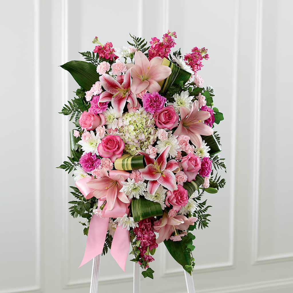 Comforting Standing Spray – PETALS & HEARTS FLOWER SHOP, Monterey Park CA
