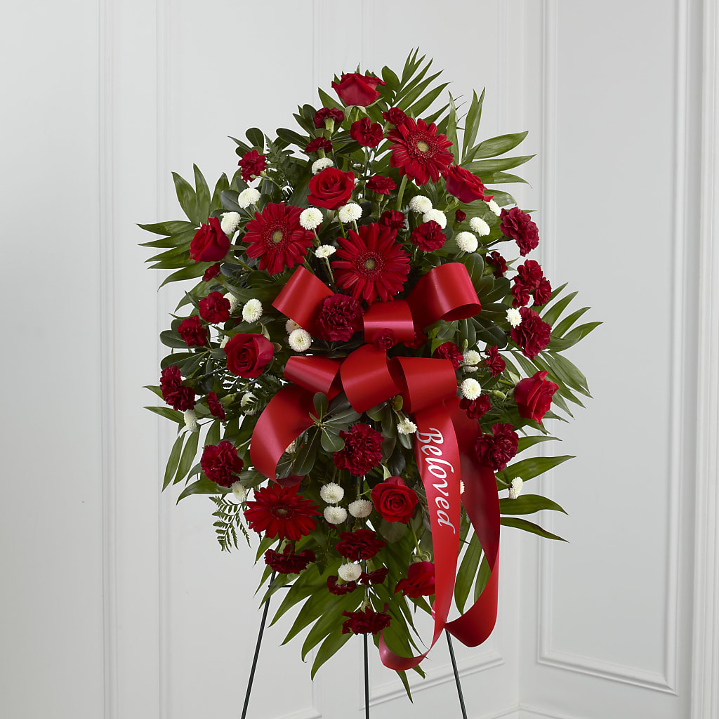 Treasured Memories Standing Spray – PETALS & HEARTS FLOWER SHOP, Monterey Park CA