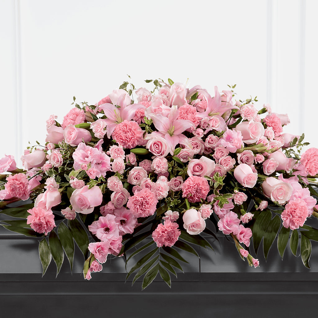 Garden of Comfort Casket Spray (Standard) – PETALS & HEARTS FLOWER SHOP, Monterey Park CA