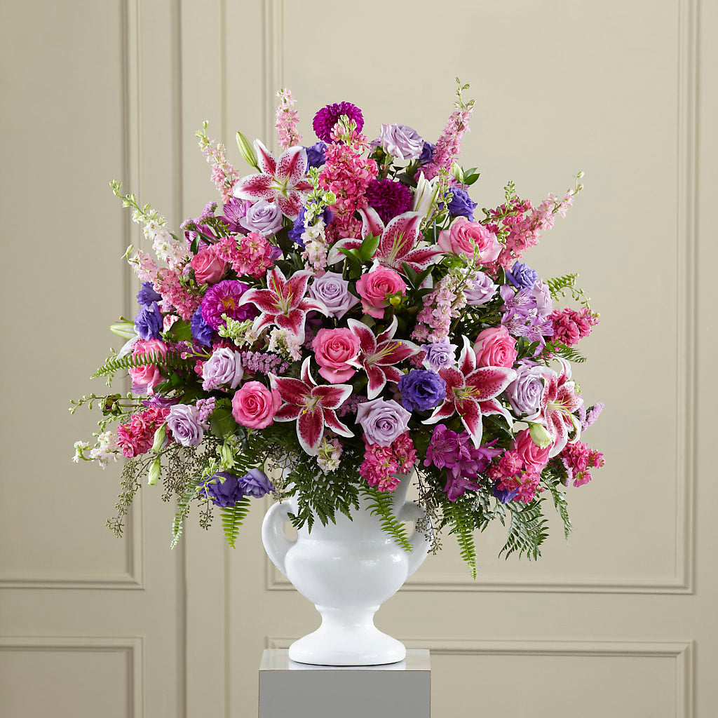 Peaceful Tribute Arrangement – PETALS & HEARTS FLOWER SHOP, Monterey Park CA