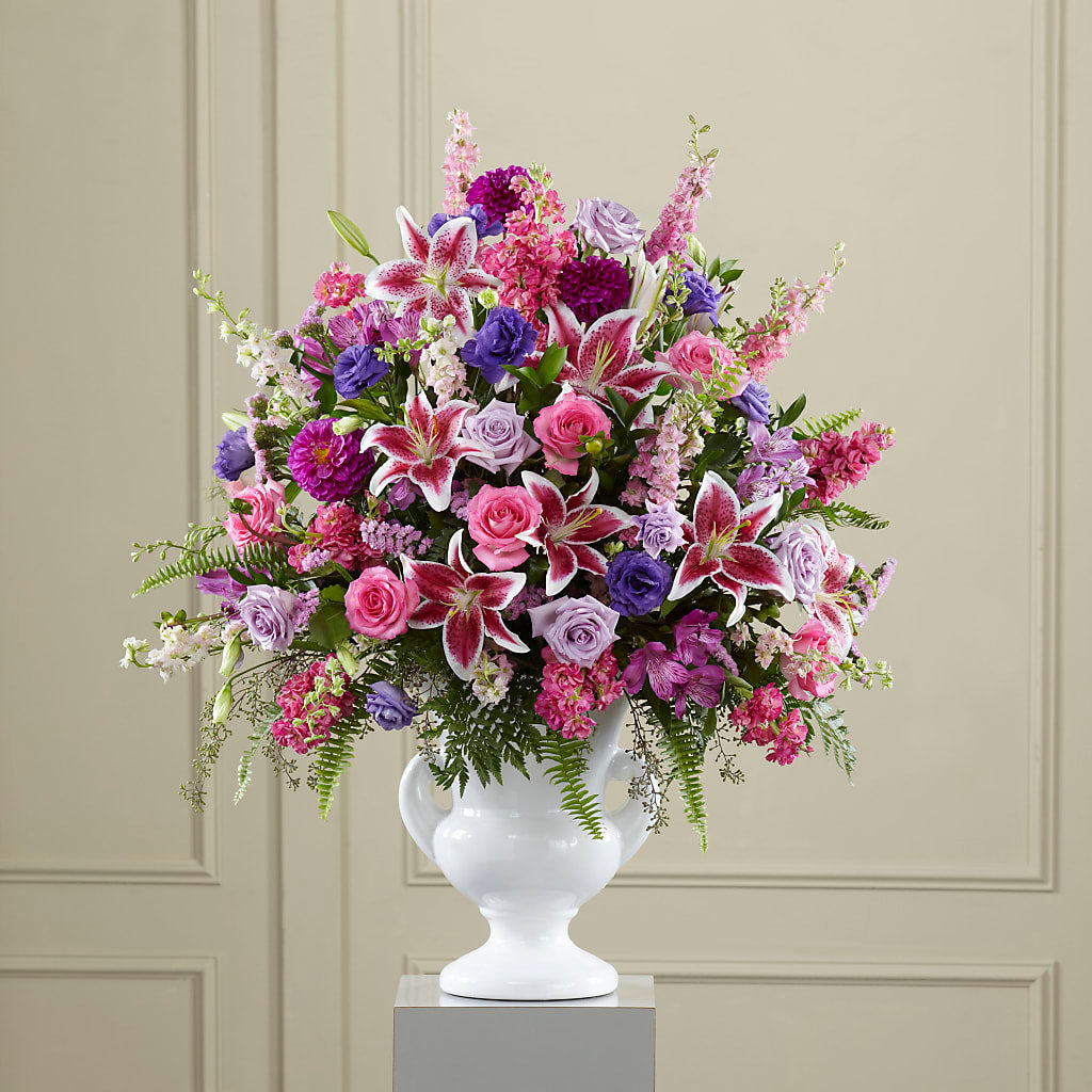 Peaceful Tribute Arrangement – PETALS & HEARTS FLOWER SHOP, Monterey Park CA