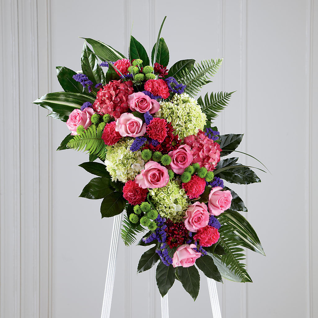 Refreshing Mix Standing Spray – PETALS & HEARTS FLOWER SHOP, Monterey Park CA