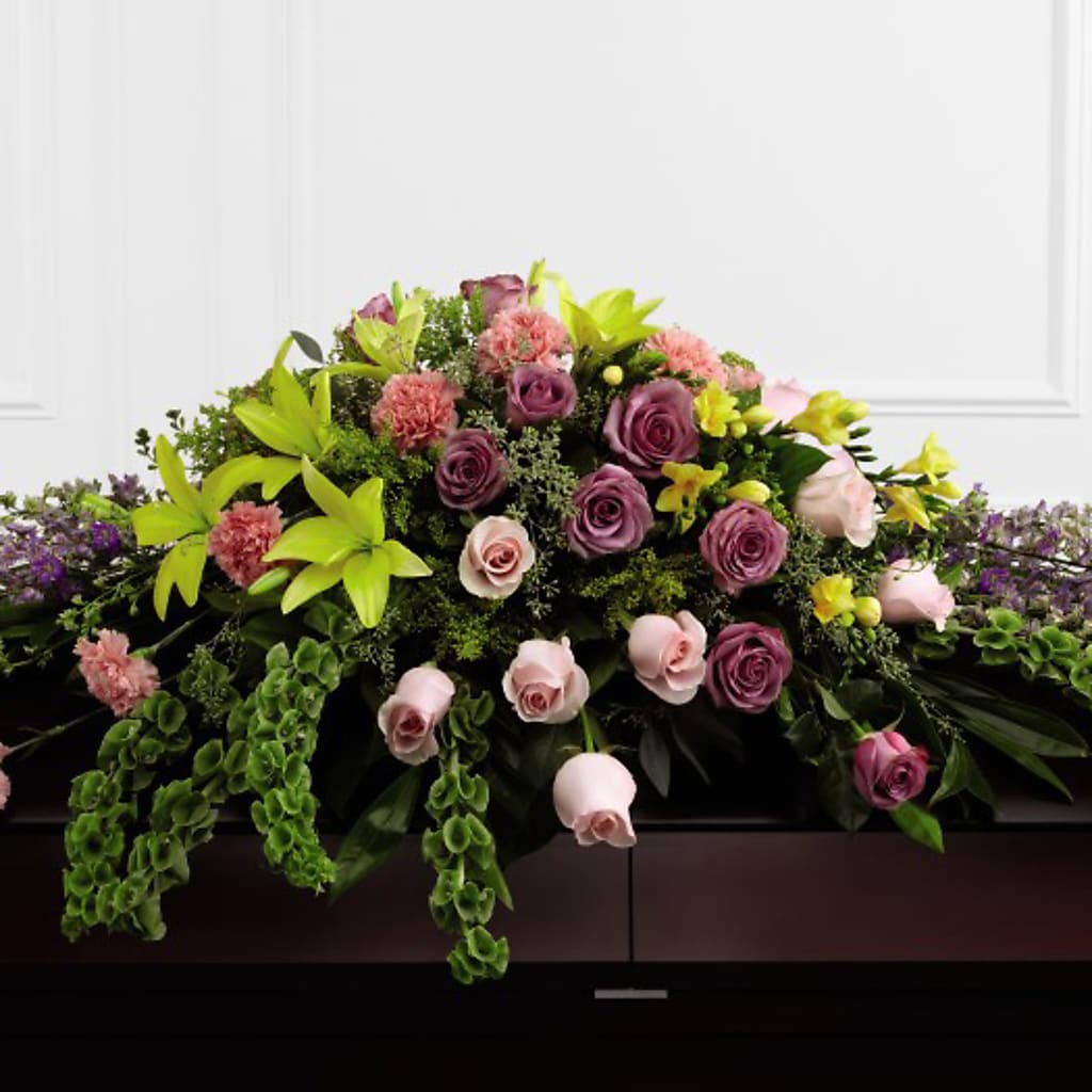 Forever Beloved Casket Spray – PETALS & HEARTS FLOWER SHOP, Monterey Park CA