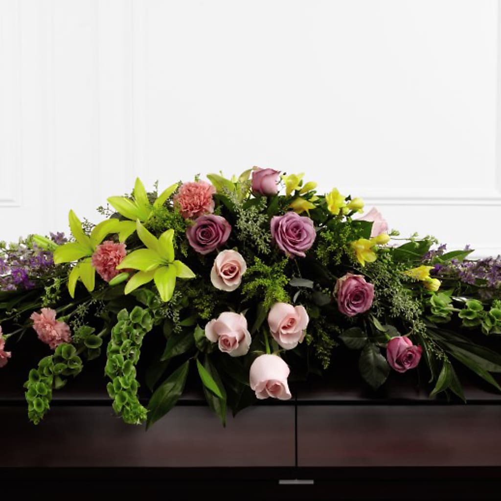 Forever Beloved Casket Spray – PETALS & HEARTS FLOWER SHOP, Monterey Park CA
