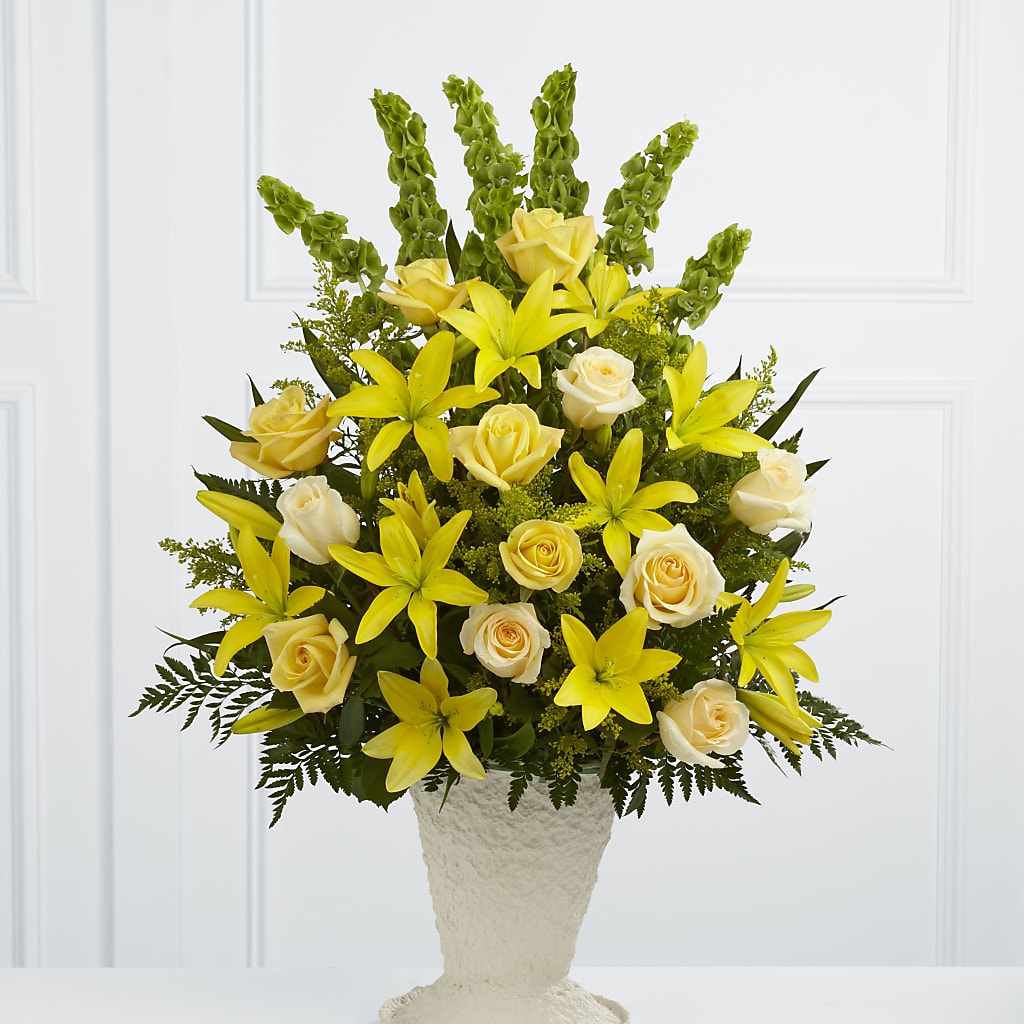 Golden Memories Arrangement – PETALS & HEARTS FLOWER SHOP, Monterey Park CA