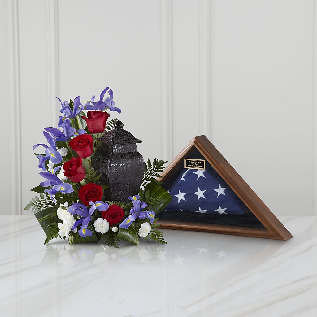 Patriotic Tribute Arrangement – PETALS & HEARTS FLOWER SHOP, Monterey Park CA
