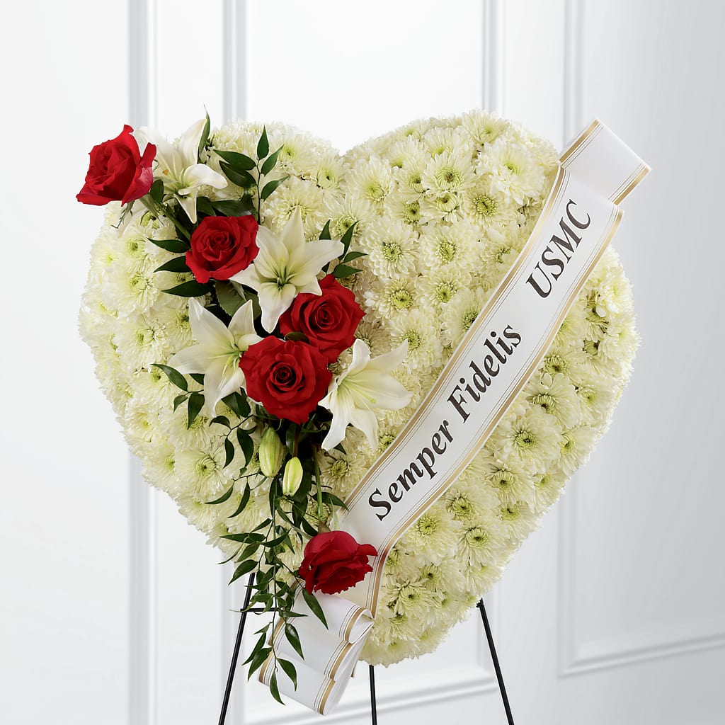 Heartfelt Hero Standing Heart – PETALS & HEARTS FLOWER SHOP, Monterey Park CA