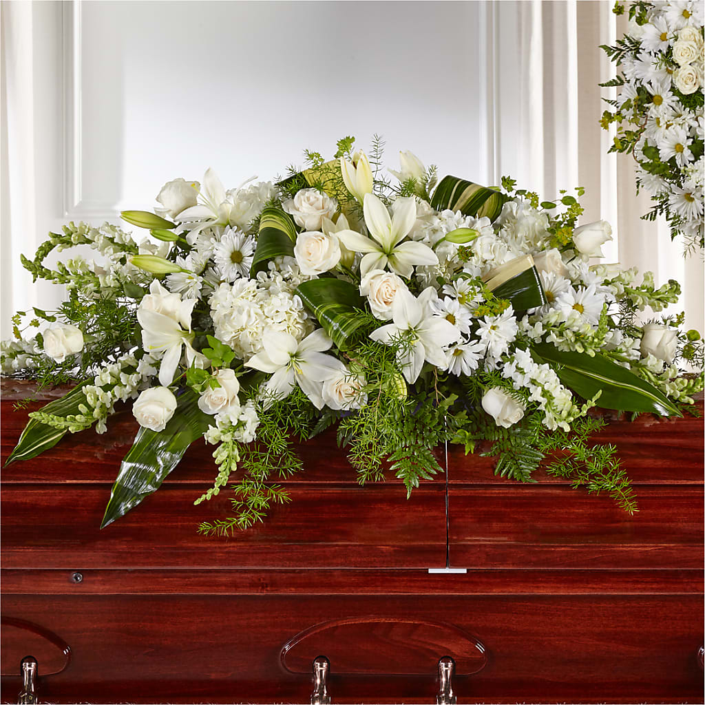 Abundance Casket Spray – PETALS & HEARTS FLOWER SHOP, Monterey Park CA
