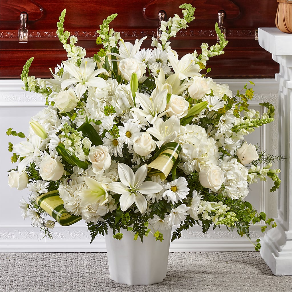 Thoughts of Tranquility Floor Basket – PETALS & HEARTS FLOWER SHOP, Monterey Park CA