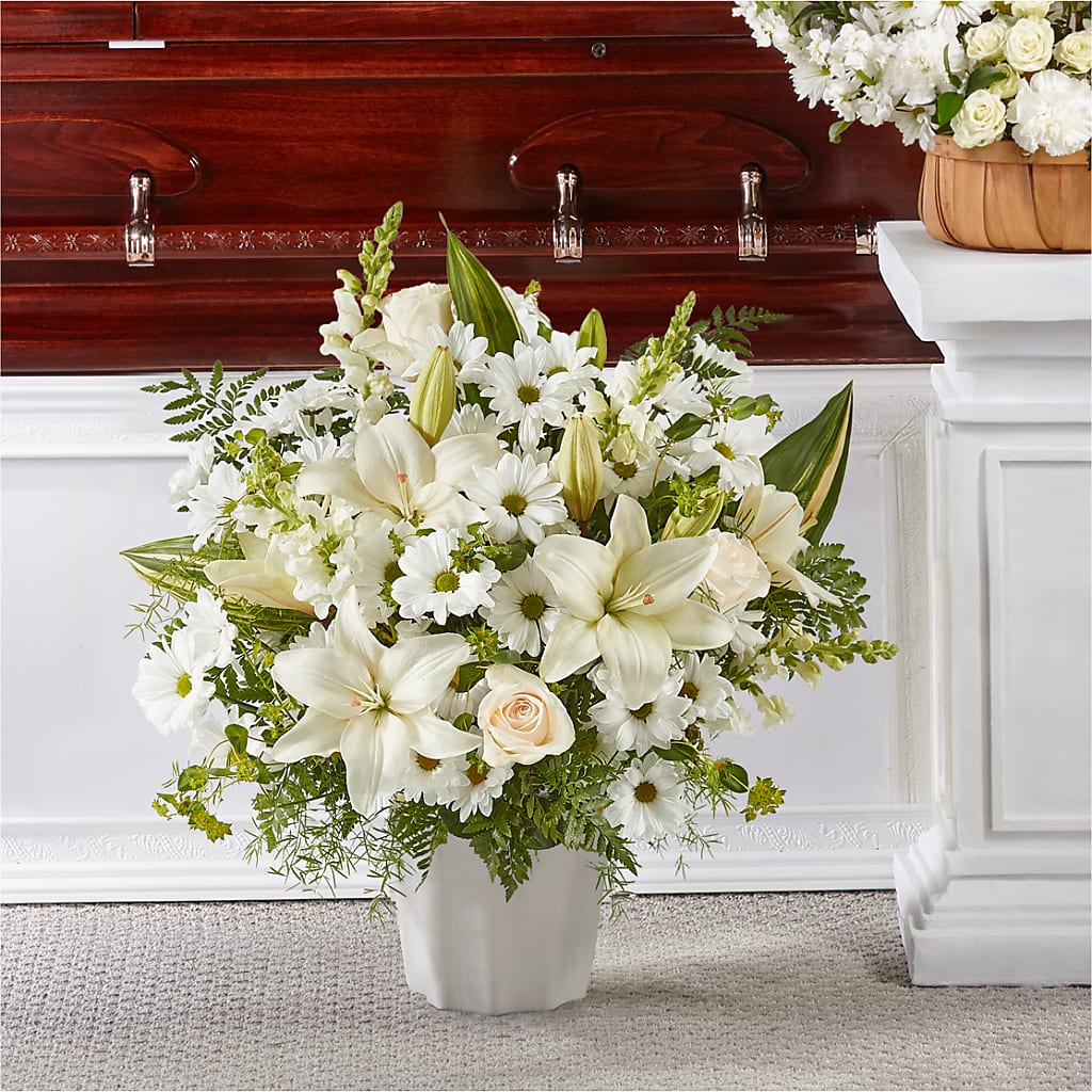 Thoughts of Tranquility Floor Basket – PETALS & HEARTS FLOWER SHOP, Monterey Park CA