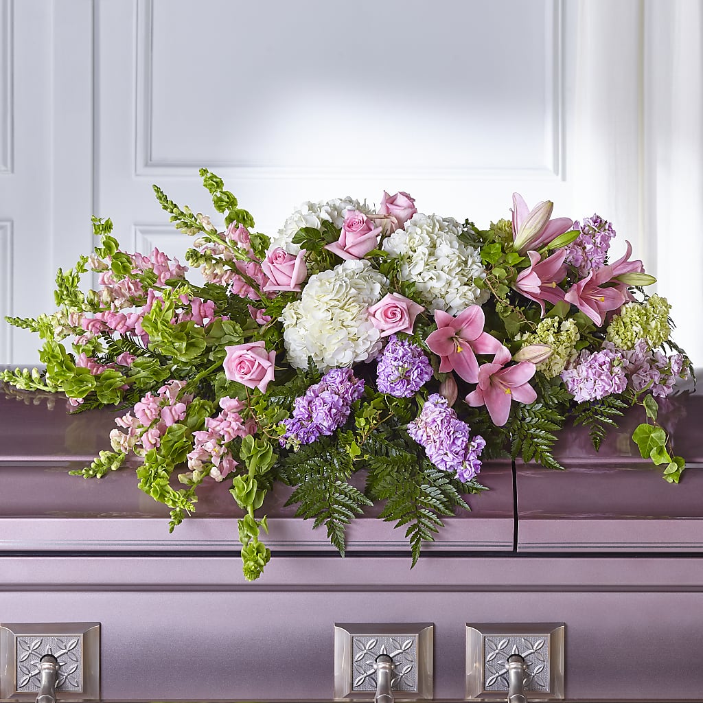 Life's Gratitude Casket Spray – PETALS & HEARTS FLOWER SHOP, Monterey Park CA