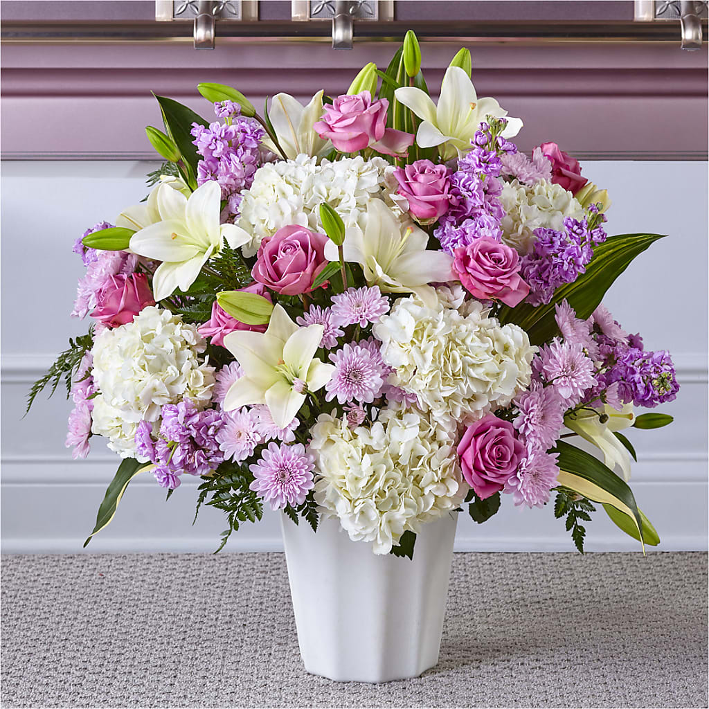 Heaven Sent Floor Basket – PETALS & HEARTS FLOWER SHOP, Monterey Park CA