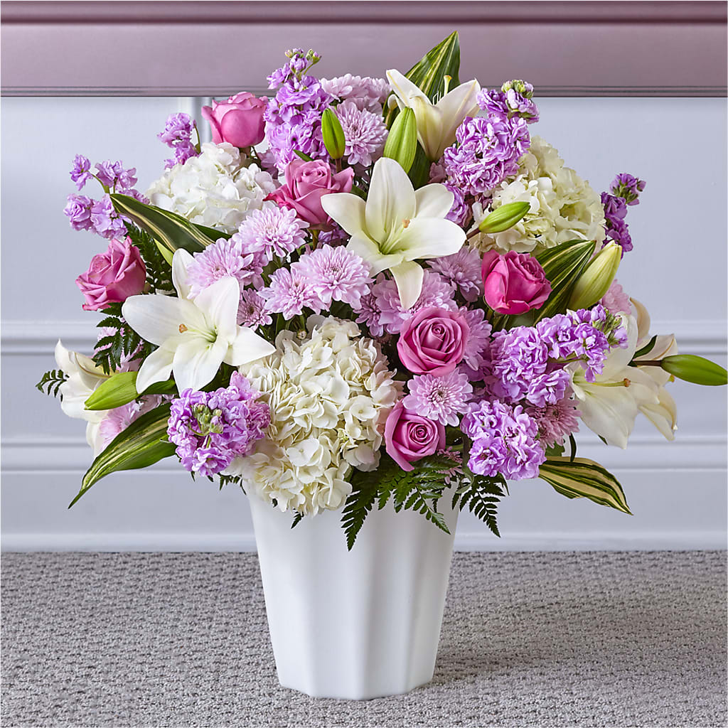 Heaven Sent Floor Basket – PETALS & HEARTS FLOWER SHOP, Monterey Park CA