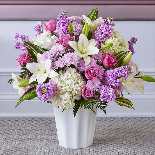 Heaven Sent Floor Basket – PETALS & HEARTS FLOWER SHOP, Monterey Park CA