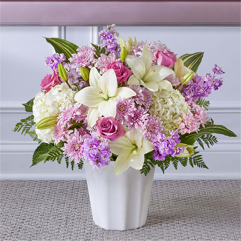 Heaven Sent Floor Basket – PETALS & HEARTS FLOWER SHOP, Monterey Park CA
