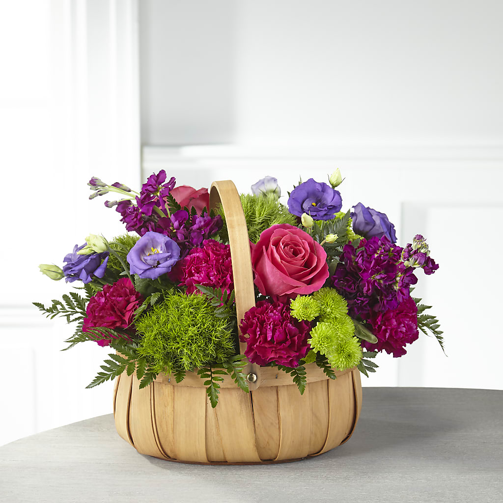 Serene Sanctuary Basket – PETALS & HEARTS FLOWER SHOP, Monterey Park CA