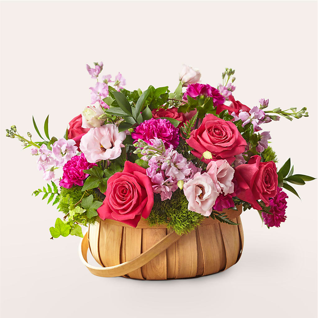 Radiance in Bloom Basket – PETALS & HEARTS FLOWER SHOP, Monterey Park CA