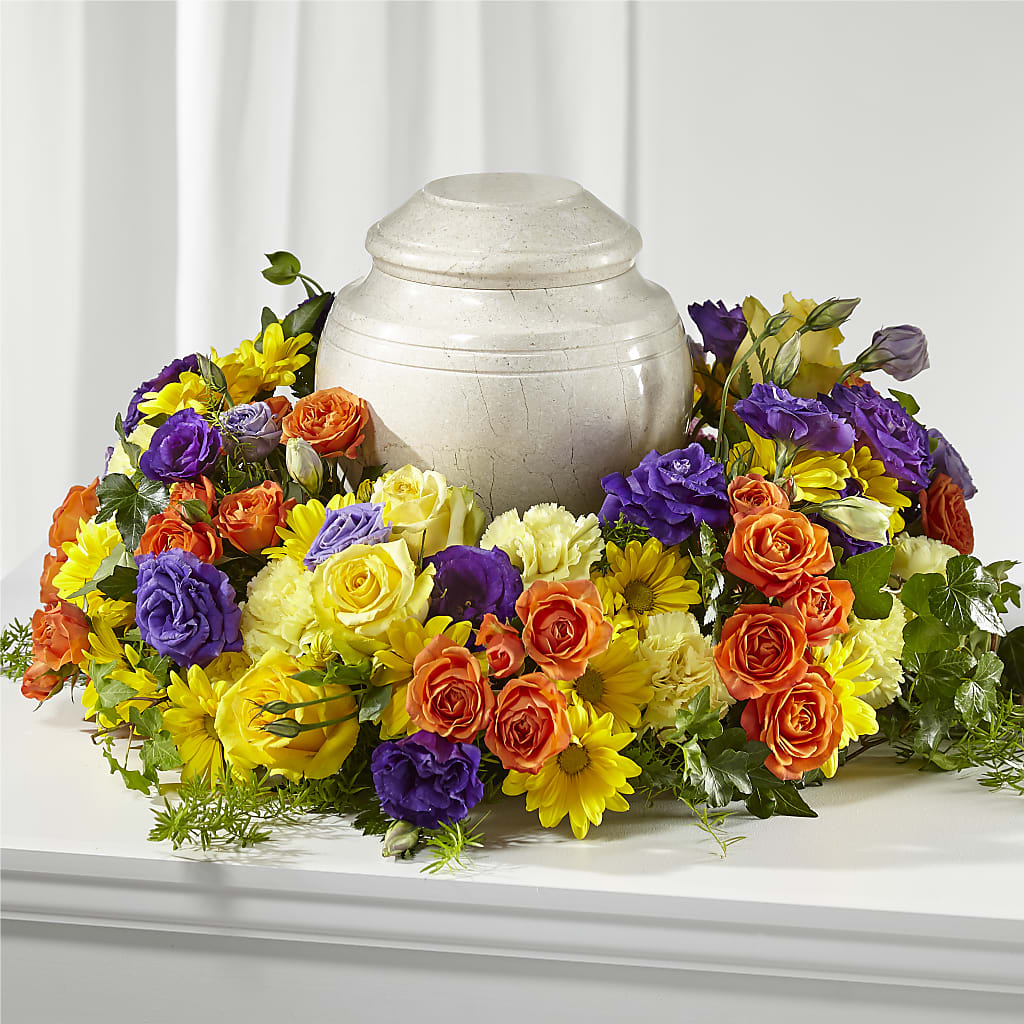Blossoms of Remembrance Cremation Adornment – PETALS & HEARTS FLOWER SHOP, Monterey Park CA