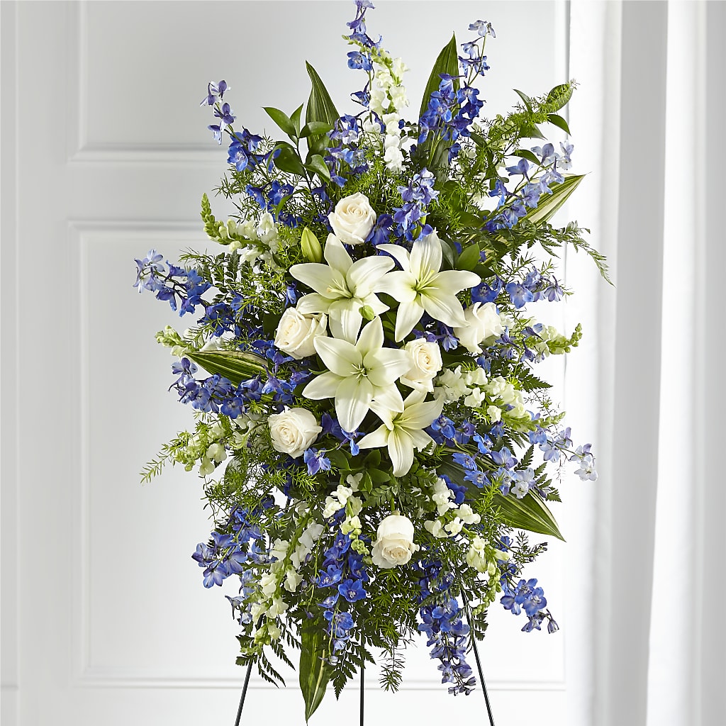 Faithful Friend Standing Spray – PETALS & HEARTS FLOWER SHOP, Monterey Park CA
