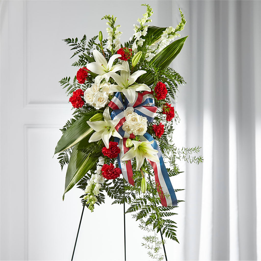 Stars of Life Standing Spray – PETALS & HEARTS FLOWER SHOP, Monterey Park CA