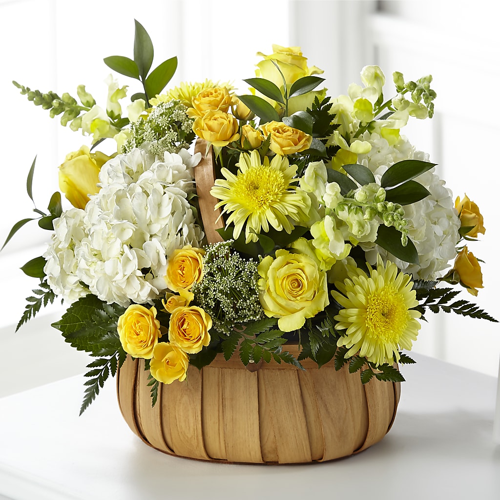 Rustic Remembrance Basket – PETALS & HEARTS FLOWER SHOP, Monterey Park CA