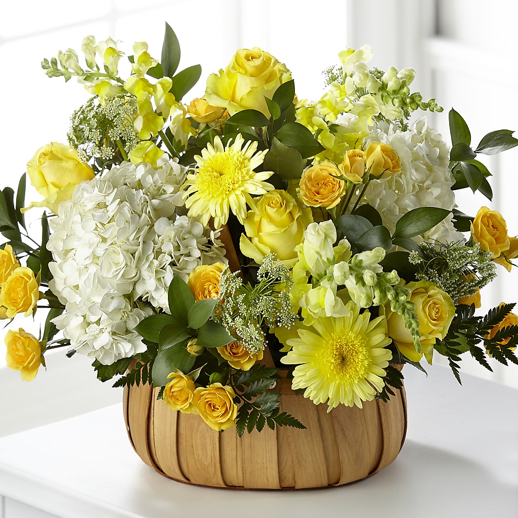 Rustic Remembrance Basket – PETALS & HEARTS FLOWER SHOP, Monterey Park CA