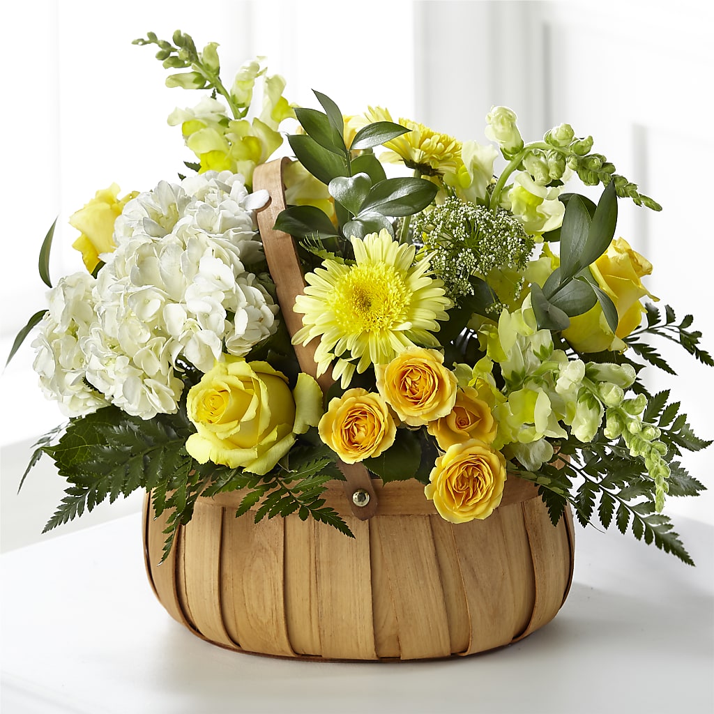 Rustic Remembrance Basket – PETALS & HEARTS FLOWER SHOP, Monterey Park CA