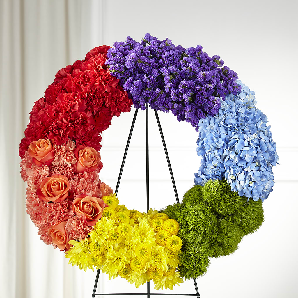 Circle of Love Wreath – PETALS & HEARTS FLOWER SHOP, Monterey Park CA