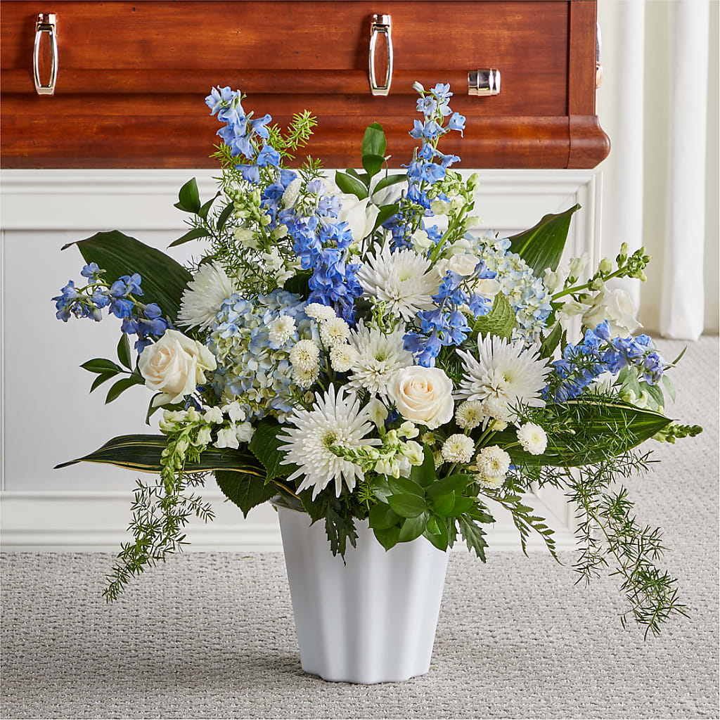 Everlasting Memories Floor Basket – PETALS & HEARTS FLOWER SHOP, Monterey Park CA