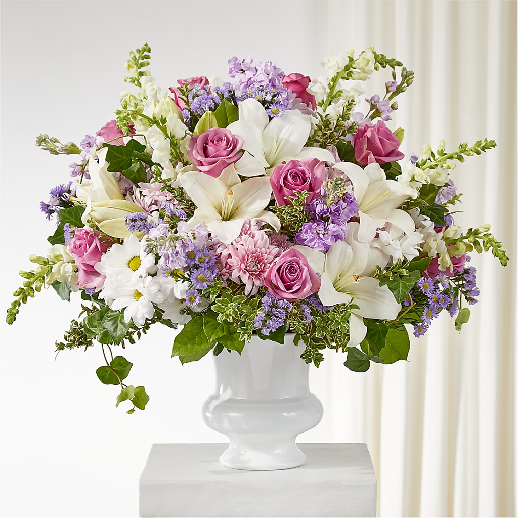 Remarkable Life Urn Arrangement – PETALS & HEARTS FLOWER SHOP, Monterey Park CA
