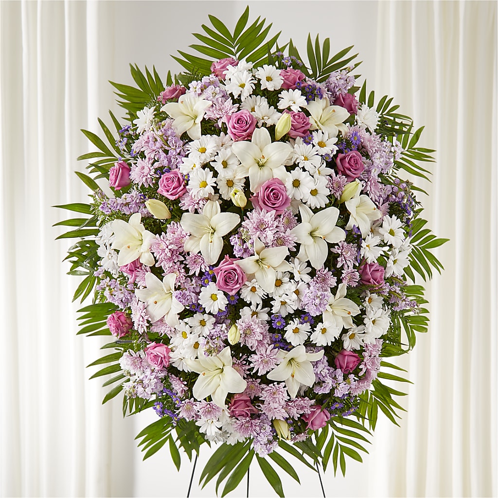 Surrounded by Love Standing Spray – PETALS & HEARTS FLOWER SHOP, Monterey Park CA
