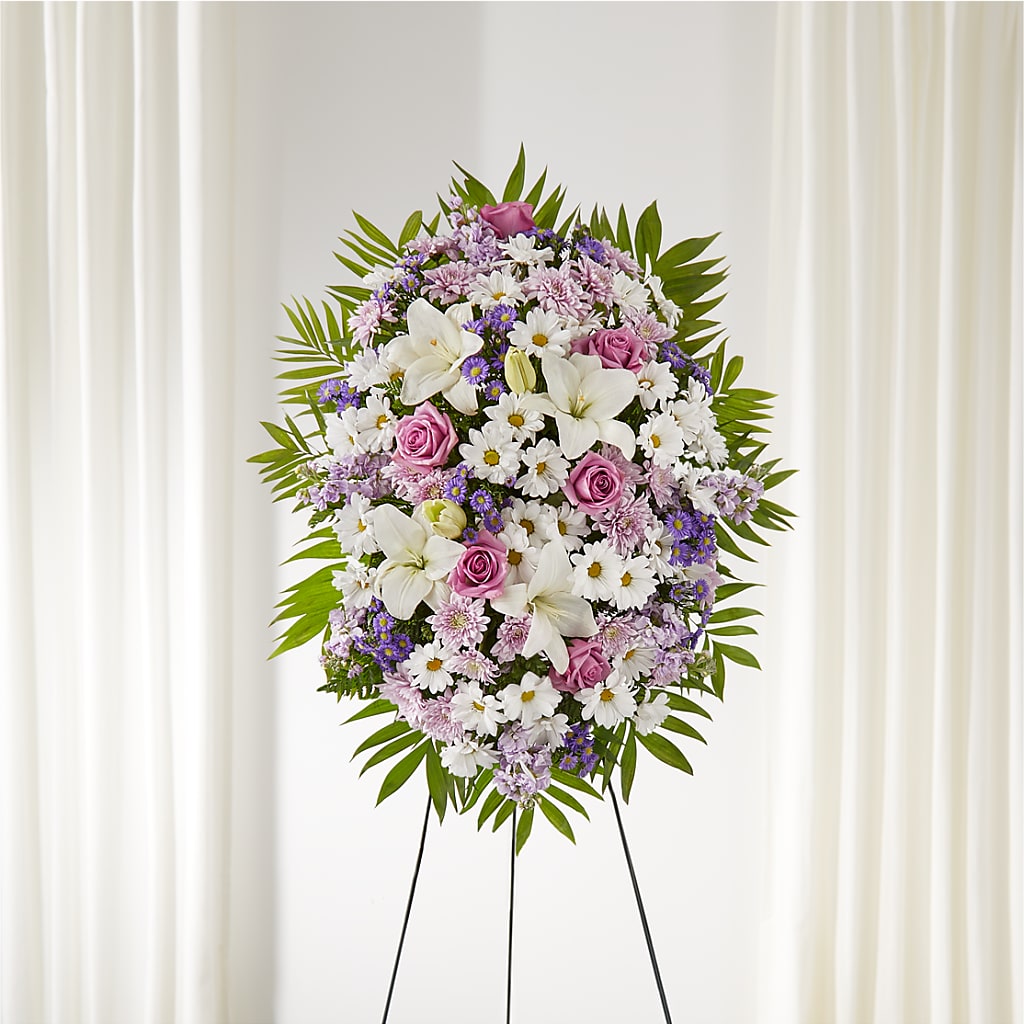Surrounded by Love Standing Spray – PETALS & HEARTS FLOWER SHOP, Monterey Park CA
